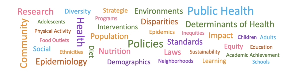 Words (concepts) related to the field of public health